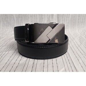 Comfort Click Belt Men Leather Adjustable Fit Leather Black  36-50 waist Casual